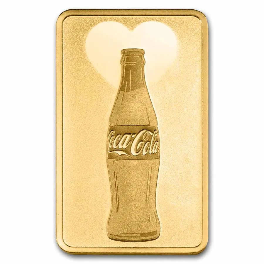 barra oro 1 gramo coca cola love pamp